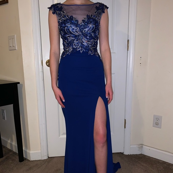 Madison James royal blue dress